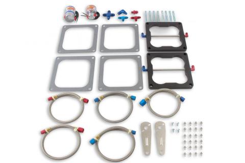 Pro-Shot Fogger Upgrade Kit Cheater Nitrous System Dual 4500 Holley Flange Dominator Flange X 2 Does Not Include Bottle NOS
