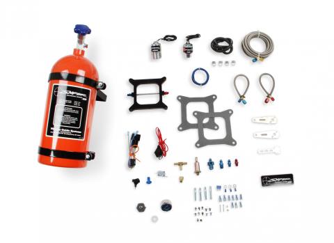 Sniper Wet Nitrous Plate Kit 4150 Square Bore Adjustable From 150-250 Horsepower Includes 10 Lb Sniper Orange Bottle And Installation Items NOS