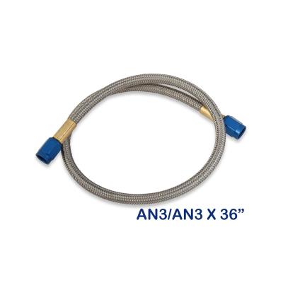Stainless Steel Braided Hose -3An 3 Foot Blue Stainless Steel Braided Hoses NOS