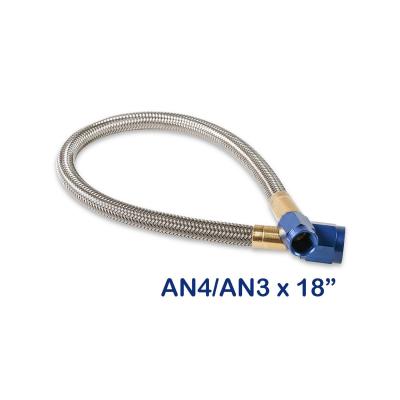 Stainless Steel Braided Hose -4An To -3An 18 Foot Blue Stainless Steel Braided Hoses NOS