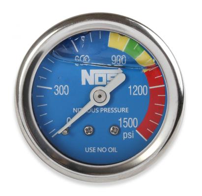 Nitrous Gauge Nitrous Gauge Blue 1-1/2 Liquid Filled NOS