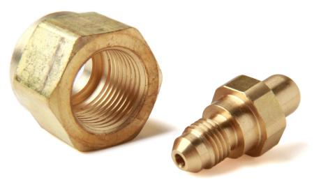 Nitrous Bottle Nut & Nipple Nitrous Bottle Nut & Nipple For Standard Medical Bottle Type Nut & -4An Nipple (326 Type) Sniper' NOS