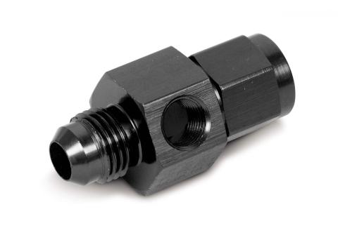 Fuel Pressure Gauge Adapter -6 Male To -6 Female 1/8Npt Gage Adapter Black NOS