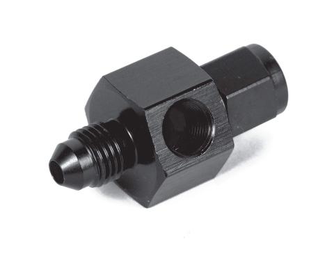 Fuel Pressure Gauge Adapter -4 Male To -4 Female 1/8Npt Gauge Adapter Black NOS