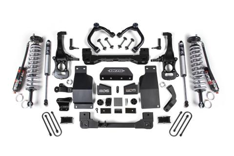 25-Up Silverado/Sierra 1500 4WD 4 Inch Suspension Lift Kit 3.0 Diesel / 2.7 Gas 3 Inch Rear Block -Fox 2.5 PES C/O Front Fox 2.0 PS Rear BDS Suspension