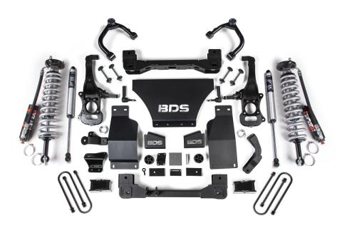 2025 Chevy TB/GMC AT4 1500 4WD 2.5 Inch Suspension Lift Kit V8 Gas 1 Inch Rear Block -Fox 2.5 PES C/O Front Fox 2.0 PS Rear BDS Suspension