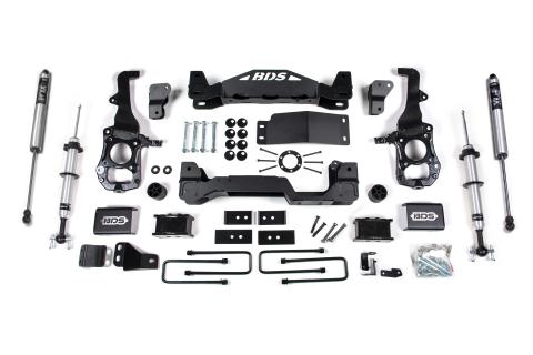 4 Inch Lift Kit FOX 2.0 Strut Ford F150 21-25 4WD 2 Inch Block Fox  2.0 Performance Shocks