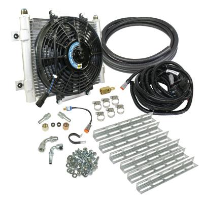 Xtrude Transmission Cooler with Fan Complete Kit for 3/8in Lines (Silverado/Sierra/Ford) BD Diesel