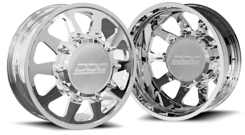 Dually Wheels The Ten Forged 24x8.25 8x200 Polished 05-25 Ford F-350 11-14 Ford F-450 19-25 Dodge Ram 3500 DDC Wheels