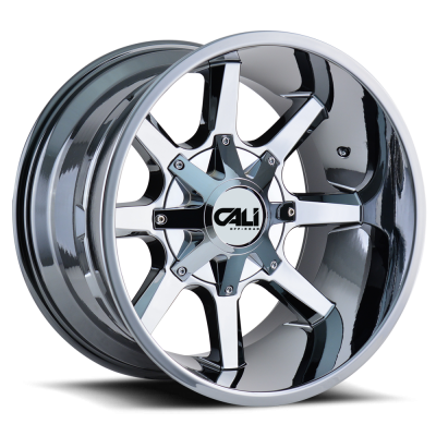 Cast Aluminum Wheels Busted 9100 CH 22x12 Chrome 8 On 180 Bolt Pattern -44 Offset Cali Offroad Wheels