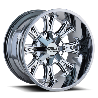 Cast Aluminum Wheels Americana 9101 CH 20x10 Chrome 8 On 165.1/8 On170 Bolt Pattern -25 Offset Cali Offroad Wheels