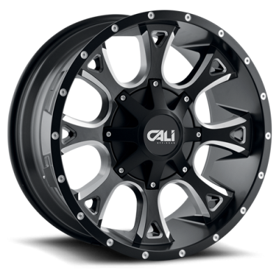 Cast Aluminum Wheels Anarchy 9103 SB 22x12 Milled Spokes Satin Black 8 On 180 Bolt Pattern -44 Offset Cali Offroad Wheels