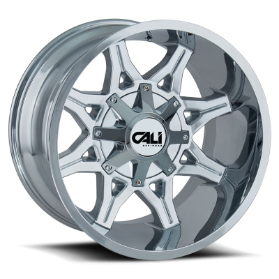 Cast Aluminum Wheels Obnoxious 9107 CH 20x12 Chrome 8 On 180 Bolt Pattern -44 Offset Cali Offroad Wheels
