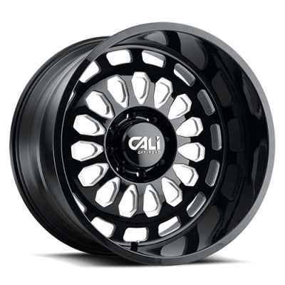 Cast Aluminum Wheels Paradox 9113 GB 24x14 Milled Spokes Gloss Black 6 On 139.7 Bolt Pattern -76 Offset Cali Offroad Wheels