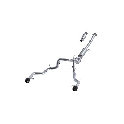 2021-Up Ford F-150 Tremor and 2022-Up Ford F-150 T304 Stainless Steel 3 Inch Cat-Back Dual Rear Exit With Carbon Fiber Tips Armor Pro Series MBRP