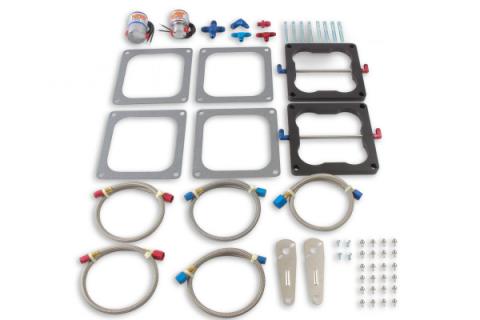 Pro-Shot Fogger Upgrade Kit Cheater Nitrous System Dual 4500 Holley Flange Dominator Flange X 2 Does Not Include Bottle NOS