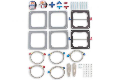 Pro-Shot Fogger Upgrade Kit Cheater Nitrous System Dual 4500 Holley Flange Dominator Flange X 2 Does Not Include Bottle NOS