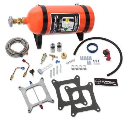 Sniper Wet Nitrous Plate Kit 4150 Square Bore Adjustable From 100-150 Horsepower Includes 10 Lb Sniper Orange Bottle And Installation Items NOS