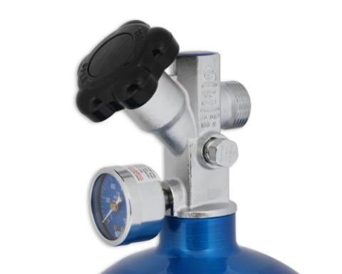 Nitrous Bottle 15 Lb Nitrous Bottle W/ Blue Finish &amp; Super Hi Flo Valve NOS