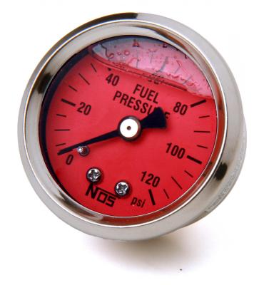 Fuel Pressure Gauge Glycerin-Filled 1-1/2 0-120 Psi NOS
