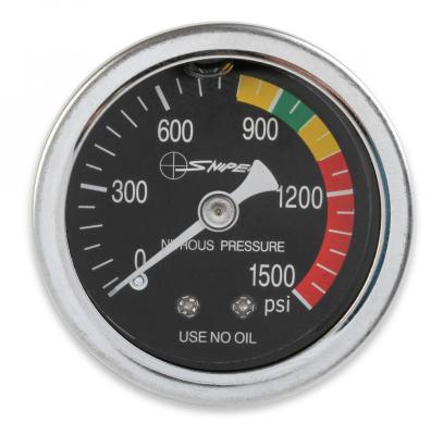 Sniper Nitrous Gauge Sniper Nitrous Gauge Black 1-1/2 Liquid Filled NOS