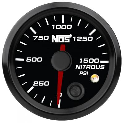 Analog Style 2-1/16 Nitrous Pressure Gauge Black Face 0-1500 Psi NOS