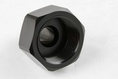Black T7075 Aluminum 8An-660 Bottle Nut Adapter 8An -660 Bottle Nut Adapter- Al7075- Black NOS