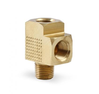 Brass Adapter T Fitting 1/8 Npt Female 1/8 Npt Male 1/8 Npt Female NOS