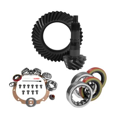 8.8 Inch Ford 4.56 Rear Ring &amp; Pinion Install Kit 2.53 Inch OD Axle Bearings &amp; Seals 8.8 Ford 4.56 Rear R&amp;P Gear/ Install Kit Package With Ak 1559 Axle Bearings (2.53 Inch Od) Yukon Gear