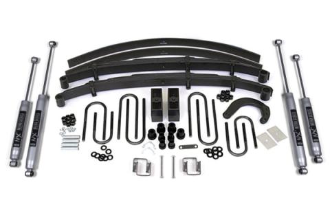6 Inch Lift Kit Chevy/GMC 1/2 Ton Blazer/Suburban 88-91 4WD 4 Inch Block Kit w/Add A Leaf NX2 Nitro Shocks