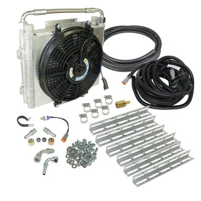 Xtrude Transmission Cooler with Fan Complete Kit for 5/8in Lines (Silverado/Sierra) BD Diesel