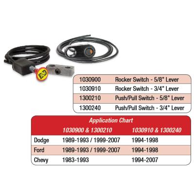 Rocker Switch Kit Exhaust Brake 3/4 Manual Transmission Shift Lever BD Diesel