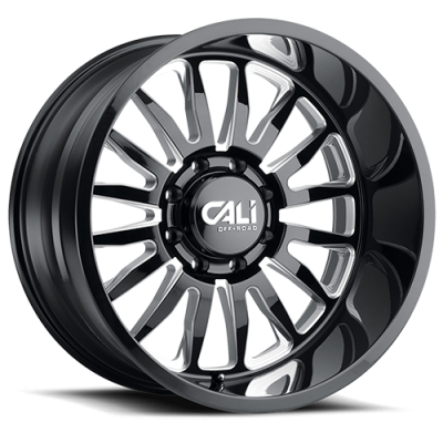 Cast Aluminum Wheels Summit 9110 GB-M 26x14 Milled Spokes Gloss Black 8 On 165.1 Bolt Pattern -76 Offset Cali Offroad Wheels