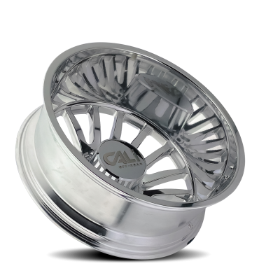 Dually Wheels Summit Dually 9110D PO 20x8.25 Milled Spokes Polished 8 On 165.1 Bolt Pattern -232 Offset Cali Offroad Wheels