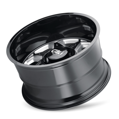 Cast Aluminum Wheels Sevenfold 9111 GB 24x12 Milled Spokes Gloss Black 6 On 139.7 Bolt Pattern -51 Offset Cali Offroad Wheels