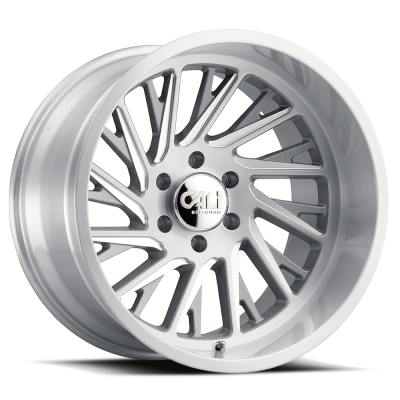 Cast Aluminum Wheels Purge 9114 SL 20x12 Brushed Brushed Silver 6 On 139.7 Bolt Pattern -51 Offset Cali Offroad Wheels