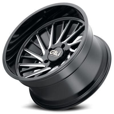 Cast Aluminum Wheels Purge 9114 GB 24x14 Milled Gloss Black 6 On 139.7 Bolt Pattern -76 Offset Cali Offroad Wheels