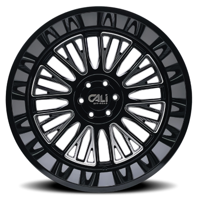 Cast Aluminum Wheels Vertex 9116 BM 20x10 Milled Gloss Black 6 On 139.7 Bolt Pattern -25 Offset Cali Offroad Wheels