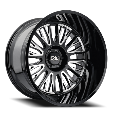 Cast Aluminum Wheels Vertex 9116 BM 22x12 Milled Gloss Black 8 On 165.1 Bolt Pattern -44 Offset Cali Offroad Wheels