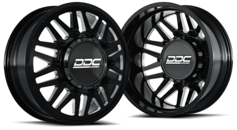 RAM Dually Wheel Kit 94-18 RAM 92-10 GM Aftermath Black/Milled 22X8.25 8X165 12.50