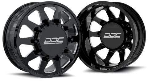 Dually Wheels The Ten Forged 24x8.25 8x210 Black/Mill 11-25 Silverado/Sierra 3500 DDC Wheels