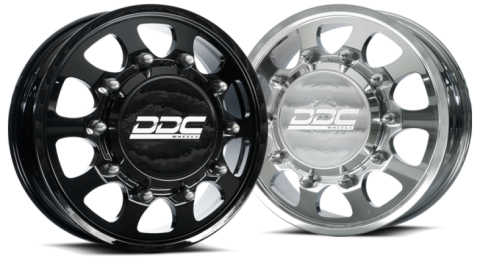 Dually Wheels The Shield 20x8.25 10x225 Polished 05-10 Ford 15-25 F-450/F-550 Dodge Ram 08-25 4500/5500 DDC Wheels