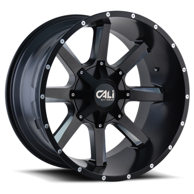 Cast Aluminum Wheels Busted 9100 SB 20x9 Milled Spokes Satin Black 5 On 139.7/5 On150 Bolt Pattern 0 Offset Cali Offroad Wheels