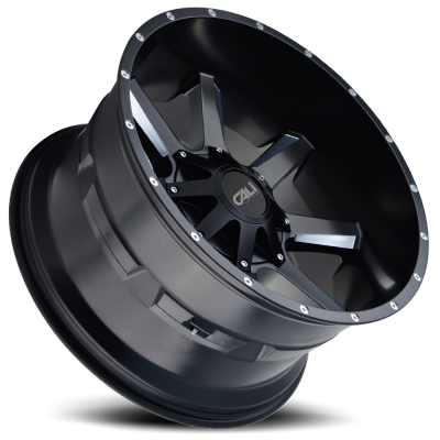 Cast Aluminum Wheels Busted 9100 SB 20x9 Milled Spokes Satin Black 5 On 139.7/5 On150 Bolt Pattern 0 Offset Cali Offroad Wheels