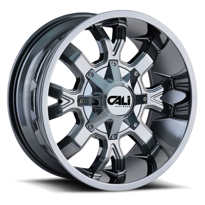 Cast Aluminum Wheels Dirty 9104 CH 20x10 Chrome 8 On 180 Bolt Pattern -19 Offset Cali Offroad Wheels