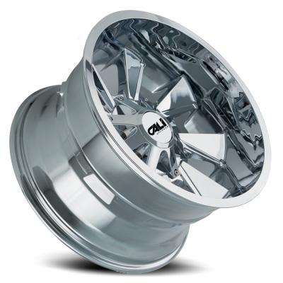 Cast Aluminum Wheels Distorted 9106 CH 24x12 Chrome 8 On 180 Bolt Pattern -44 Offset Cali Offroad Wheels