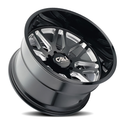Cast Aluminum Wheels Invader 9115 GB-M 26x14 Milled Gloss Black 8 On 165.1 Bolt Pattern -76 Offset Cali Offroad Wheels