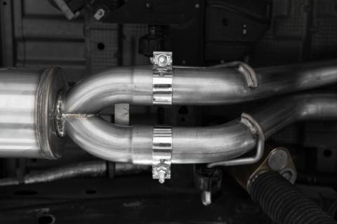 2022-Up Chevrolet/GMC 1500 Silverado/Sierra ZR2/ ATX4 6.2L Armor Pro T304 Stainless Steel 3 Inch Cat-Back 2.5 Inch Dual Rear Turn Down MBRP