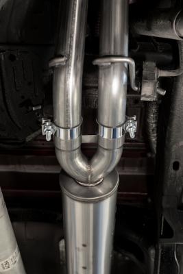 2019-Up Silverado/Sierra 1500 2.7L Armor Pro T304 Stainless Steel 3 Inch Cat-Back, 2.5 Inch Dual Split Rear Exit MBRP