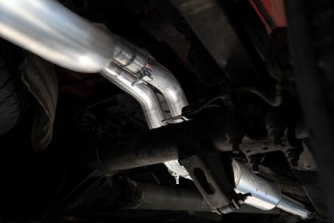 2019-Up Silverado/Sierra 1500 2.7L Armor Pro T304 Stainless Steel 3 Inch Cat-Back, 2.5 Inch Dual Split Rear Exit MBRP